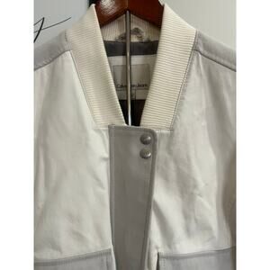 Vegan Leather Calvin Klein Bomber Jacket